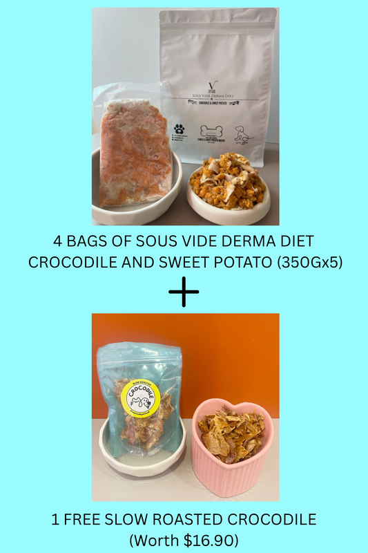 Sous Vide Derma Diet - BUNDLE : Crocodile & Sweet Potato (350gx5) & SR crocodile