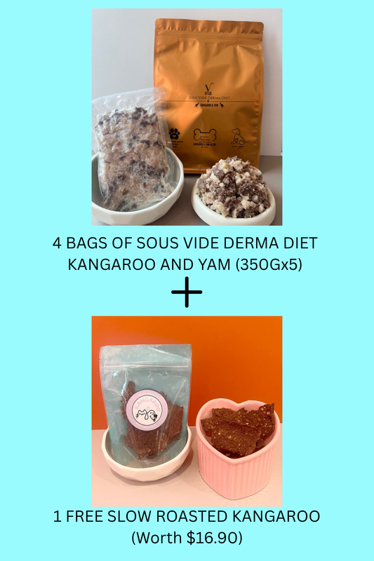 Sous Vide Derma Diet - BUNDLE : Kangaroo & Yam (350gx5) + SR Kangaroo
